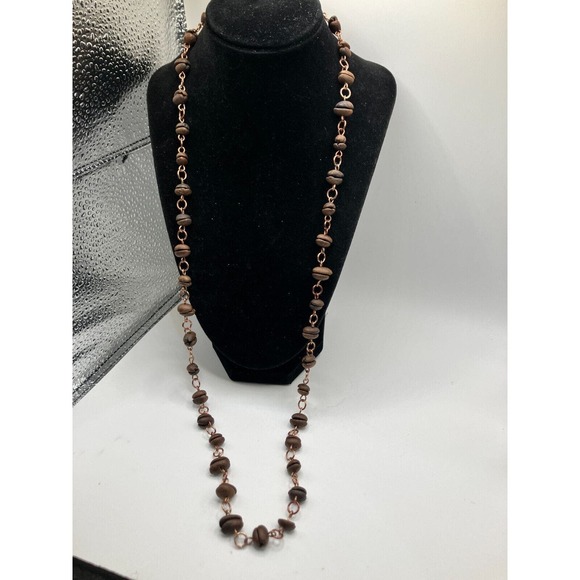 Real Coffee Beans Copper Chain 16 Inch Necklace! - Picture 2 of 7